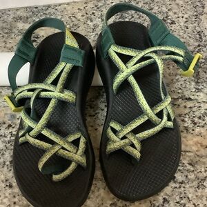Chaco Women's Sandals with Green and Yellow Straps